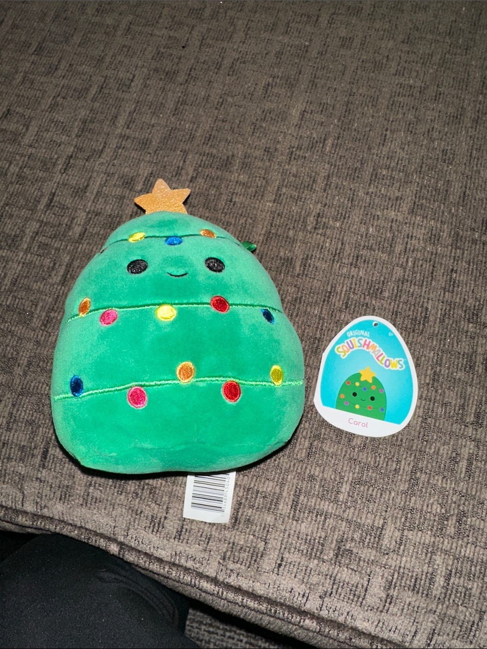 Squishmallows Green Christmas Tree Plush with Gold Star and Multicolor Ornaments